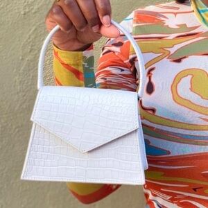 Anima Iris Zara Mini Fold over Purse Frosted White